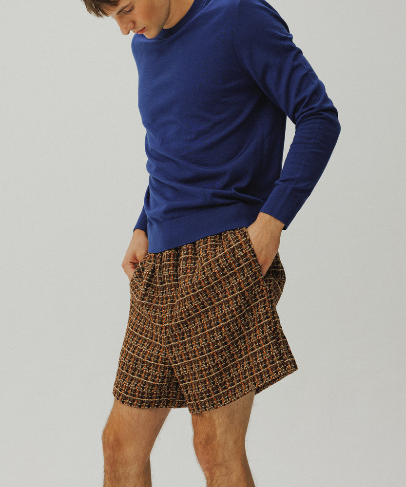 Glitter Tape Wool Tweeded Shorts | Spice Market