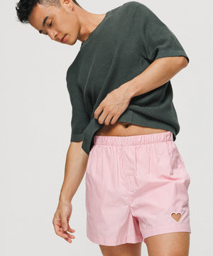 One Point Heart Lace Shorts - Tomate Vivo