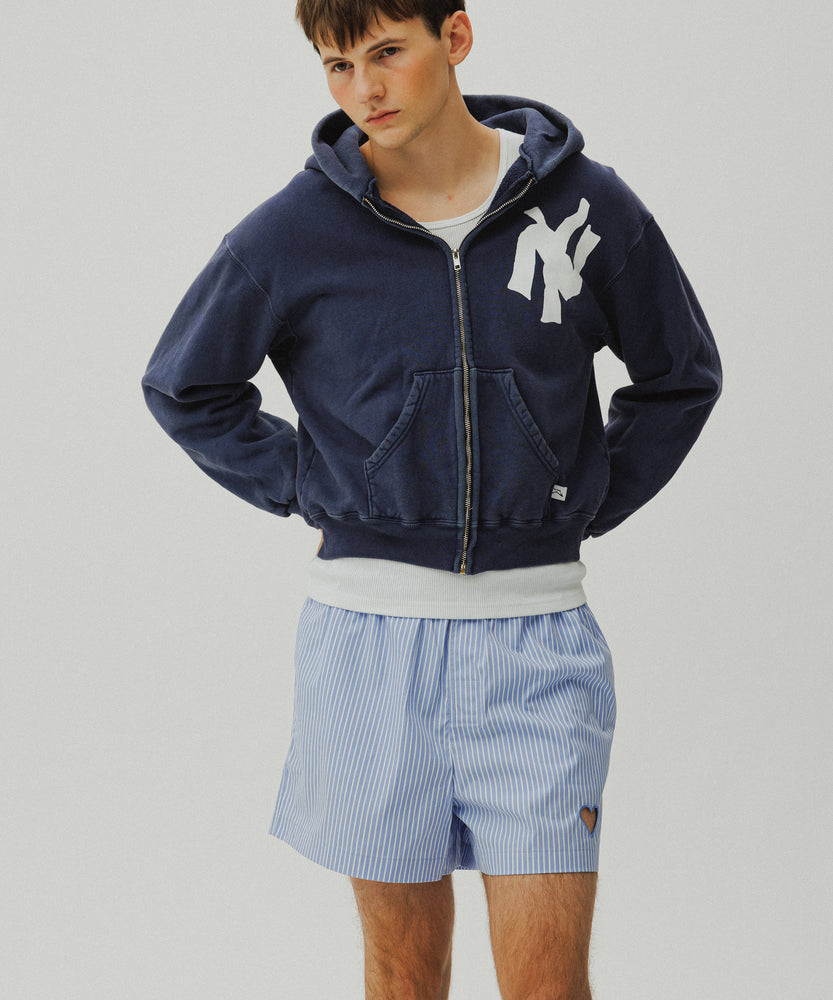 One Point Heart Lace Shorts - Venetian Blue