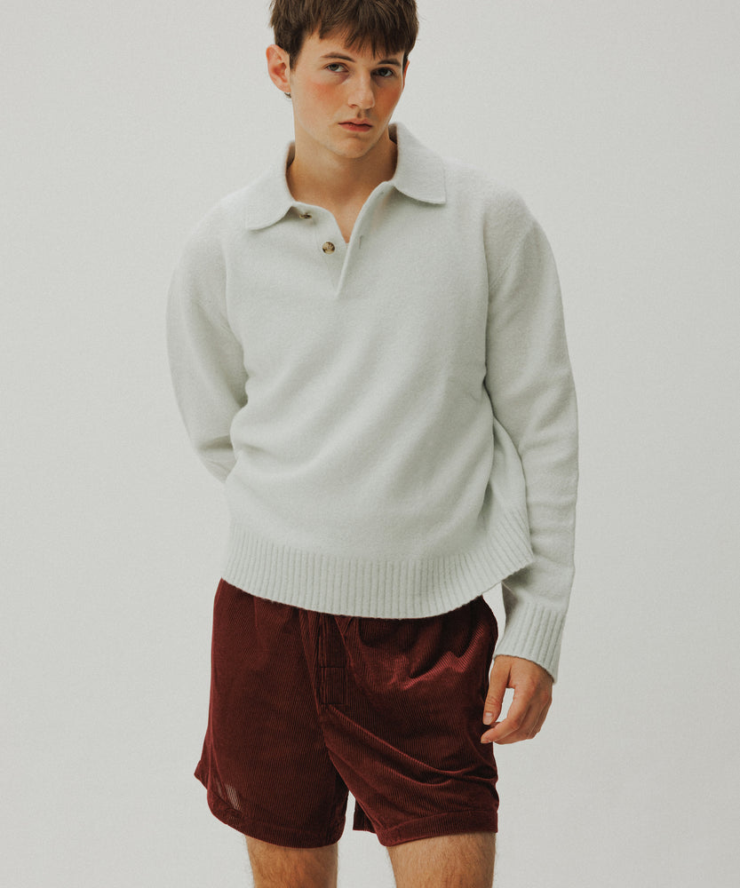 Sheer Velour Shorts | Desert Saffron