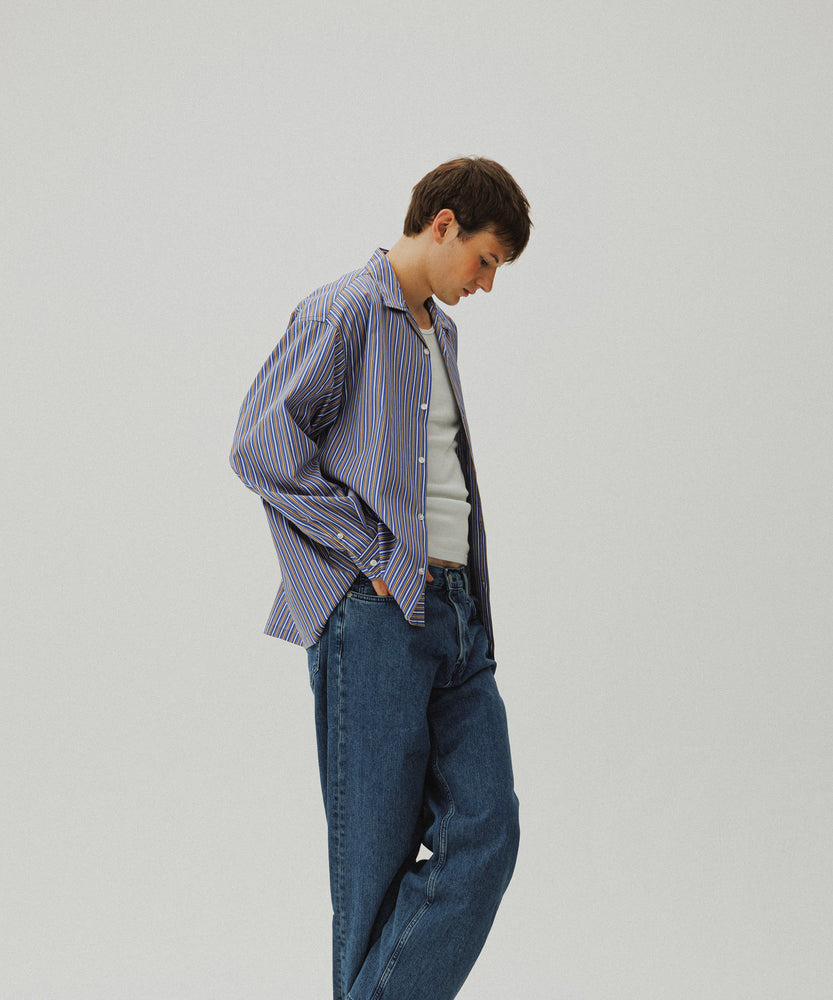 Blue Ottoman Stripe Long Sleeve Shirt