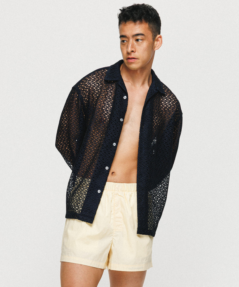 Summer Navy Lace Shirt
