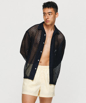 Summer Navy Lace Shirt