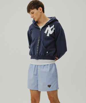 One Point Heart Lace Shorts - Venetian Blue
