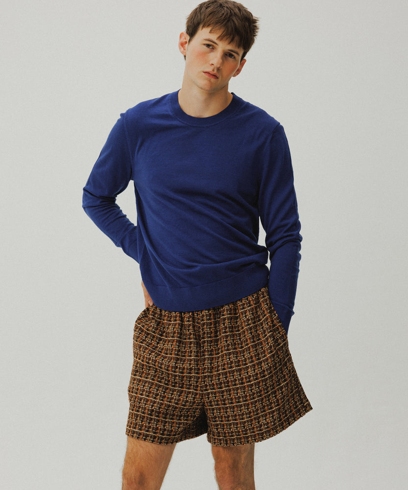 Glitter Tape Wool Tweeded Shorts | Spice Market