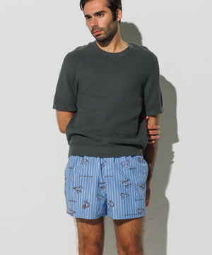 "Mediodia" Cotton Boxer Shorts by INIGO STUDIO