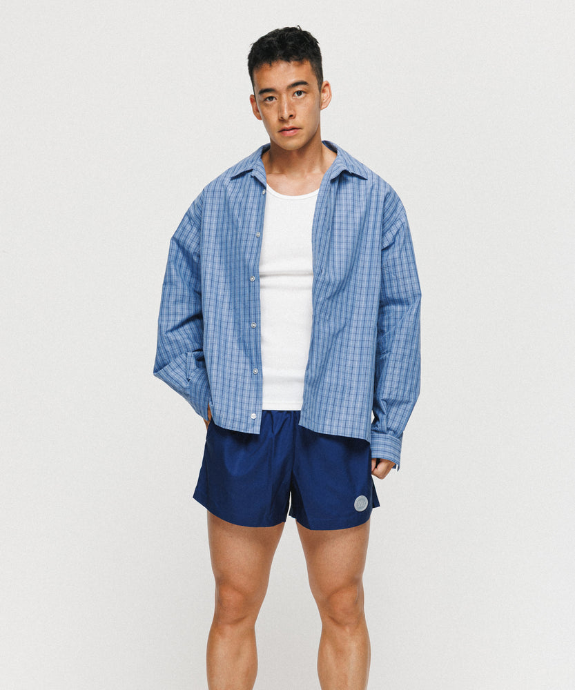 Blue Tattersall Check Long Sleeve Shirt