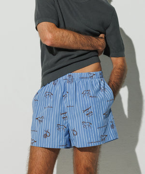 "Mediodia" Cotton Boxer Shorts by INIGO STUDIO