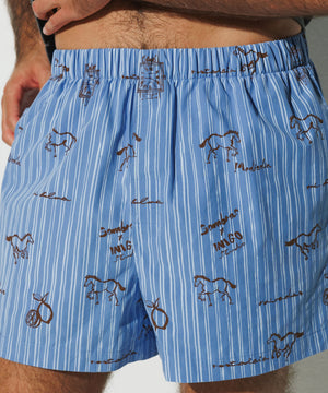 "Mediodia" Cotton Boxer Shorts by INIGO STUDIO