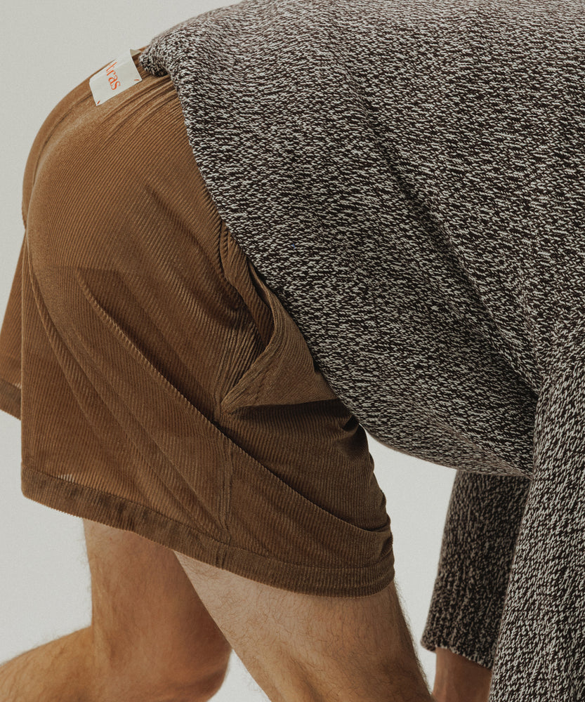 Sheer Velour Shorts | Atlas Sand