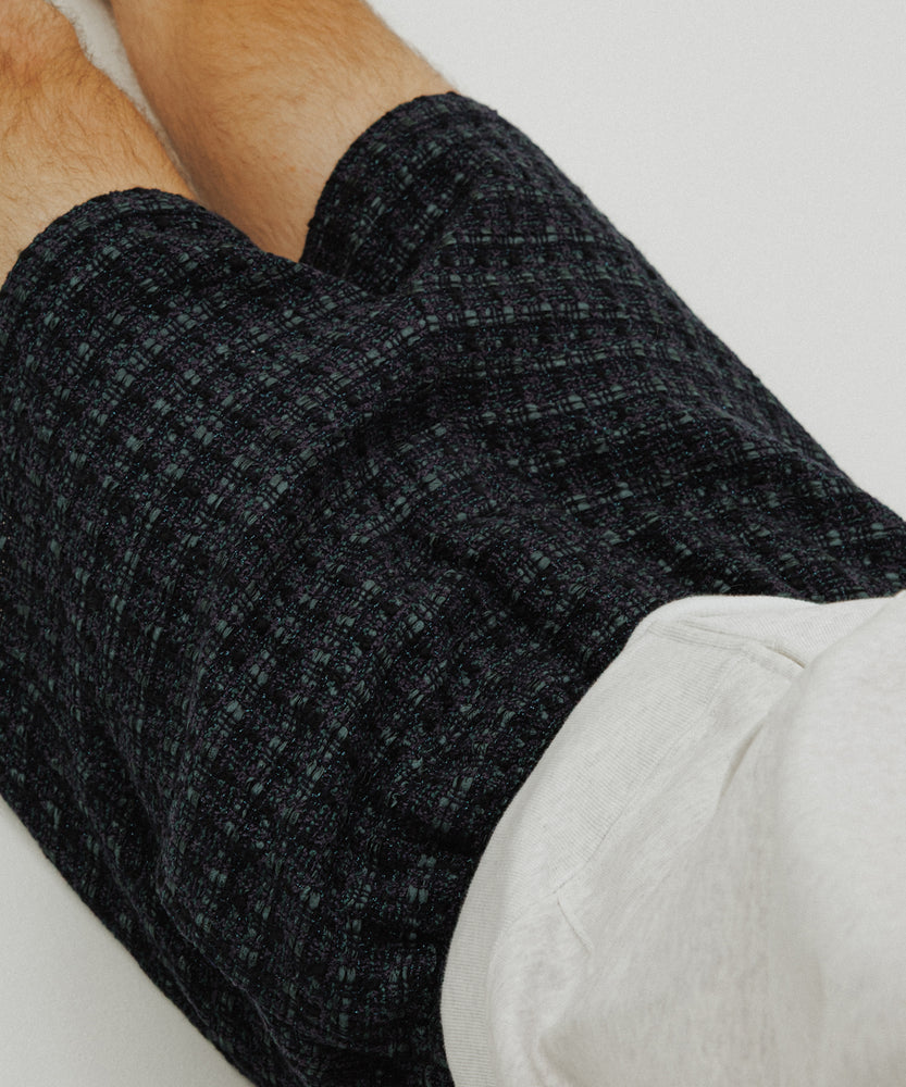Glitter Tape Wool Tweeded Shorts | Palm Lagoon