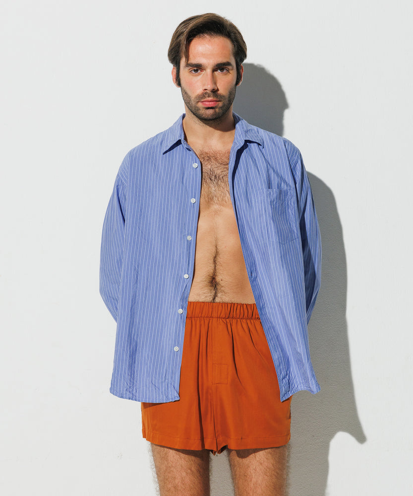 Silk-like Boxer Shorts - Orange Dust