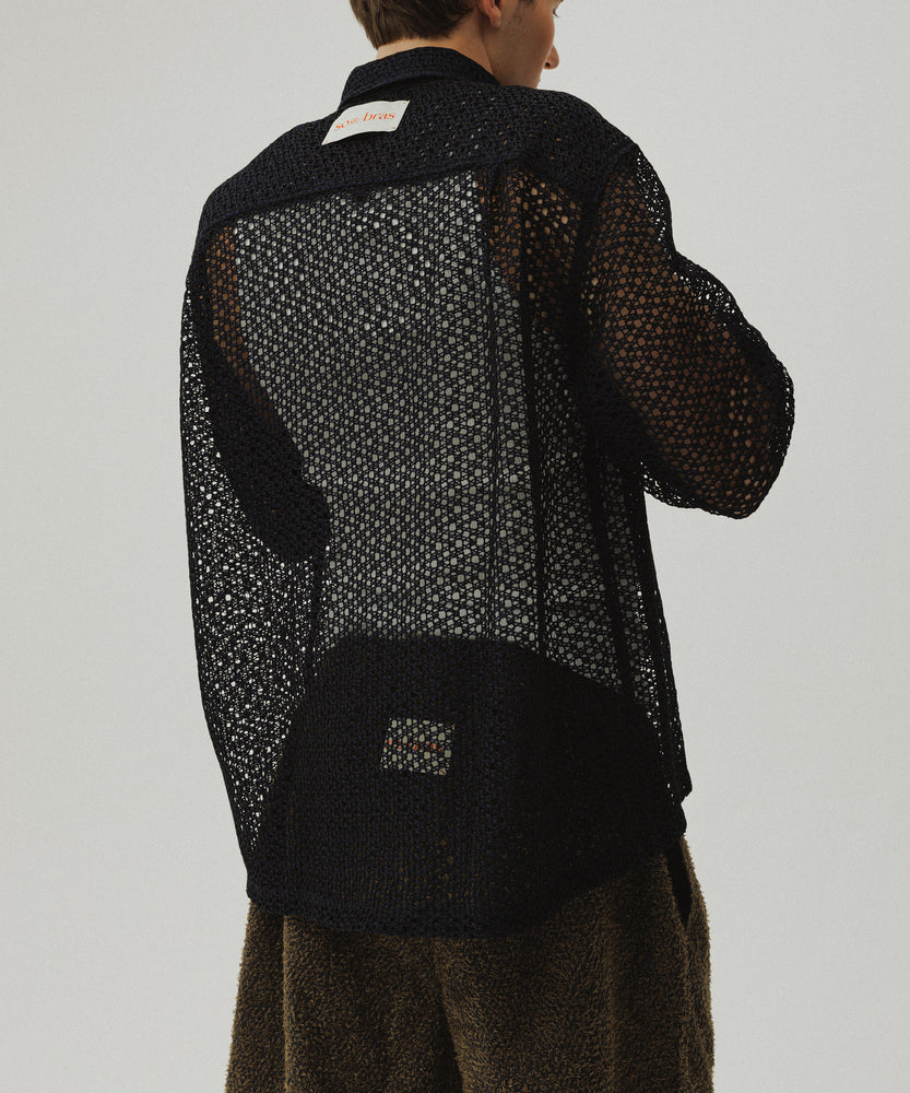 Grass Cotton Jacquard Shorts | Majorelle Midnight