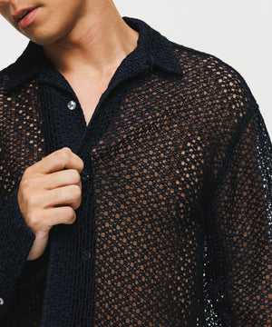 Summer Navy Lace Shirt