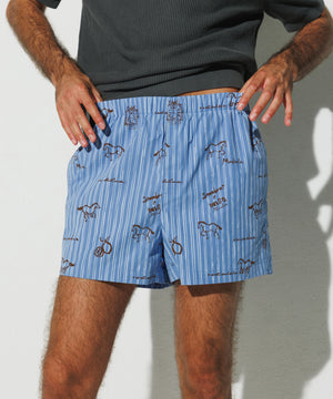 "Mediodia" Cotton Boxer Shorts by INIGO STUDIO