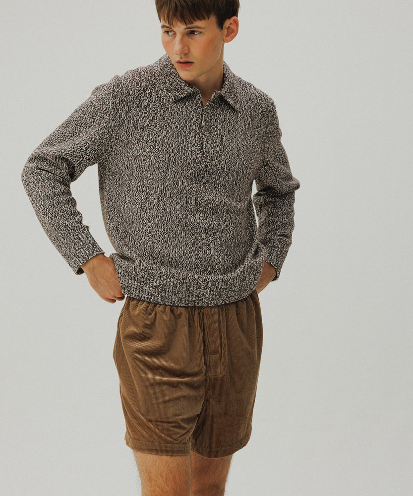 Sheer Velour Shorts | Atlas Sand