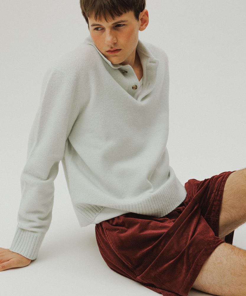 Sheer Velour Shorts | Desert Saffron