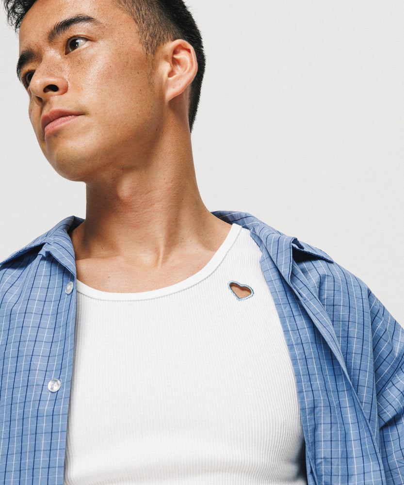 Blue Tattersall Check Long Sleeve Shirt