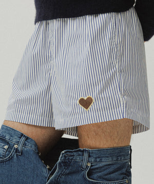 One Point Heart Lace Shorts - Greek Parasol