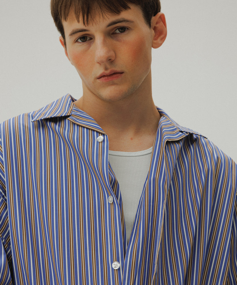 Blue Ottoman Stripe Long Sleeve Shirt