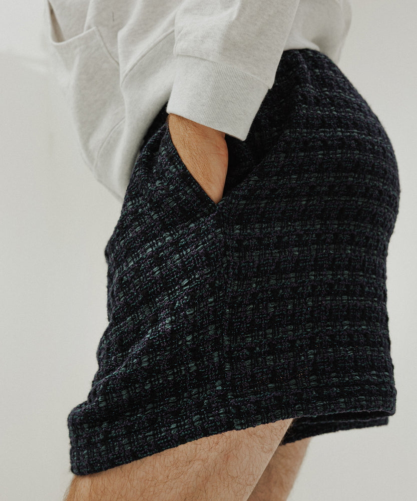 Glitter Tape Wool Tweeded Shorts | Palm Lagoon