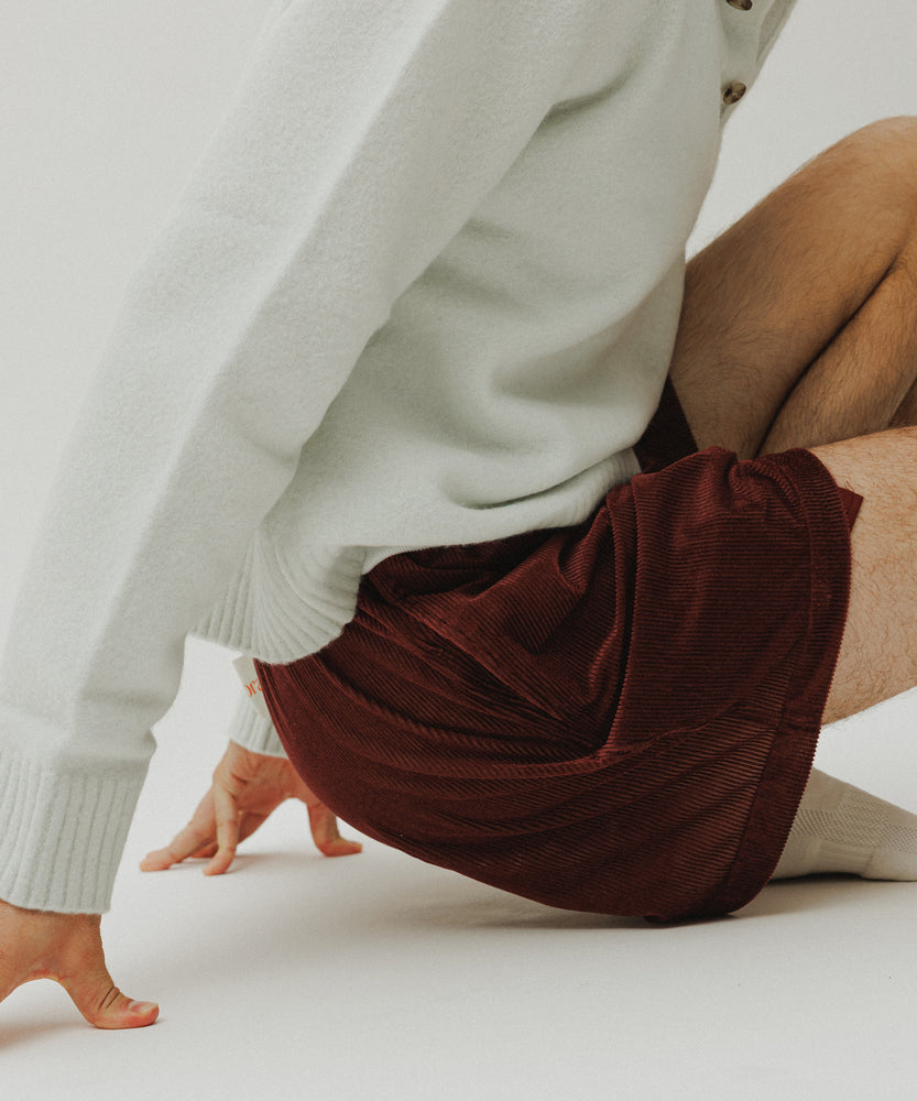 Sheer Velour Shorts | Desert Saffron