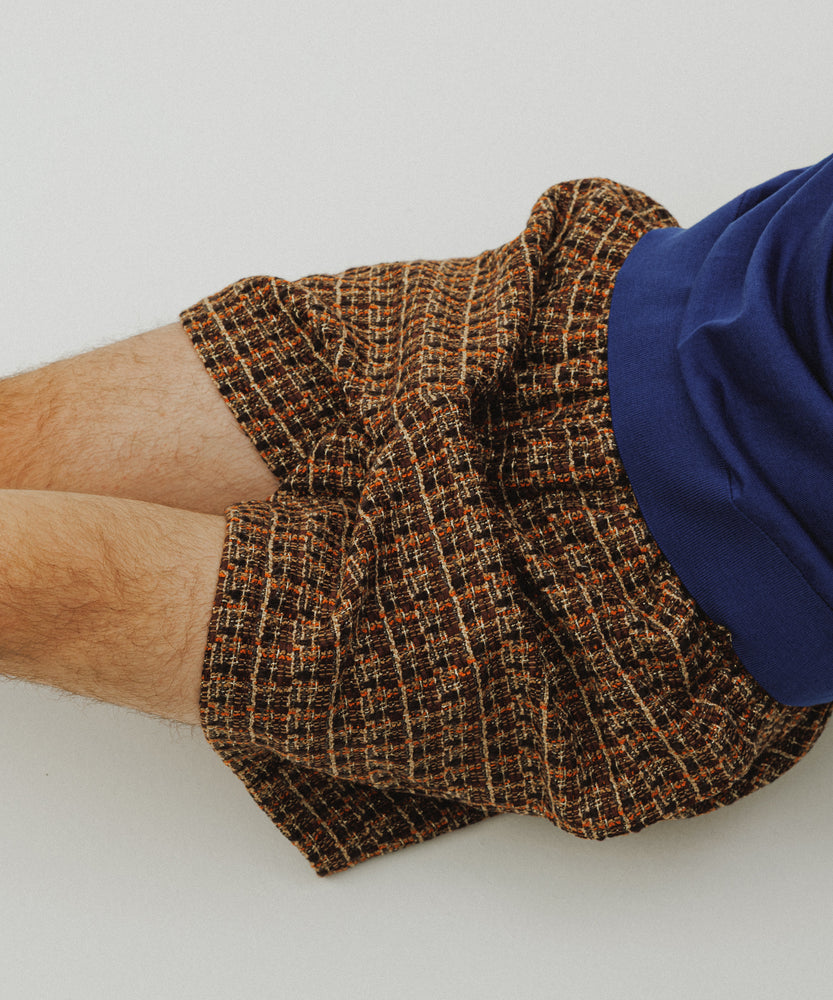 Glitter Tape Wool Tweeded Shorts | Spice Market