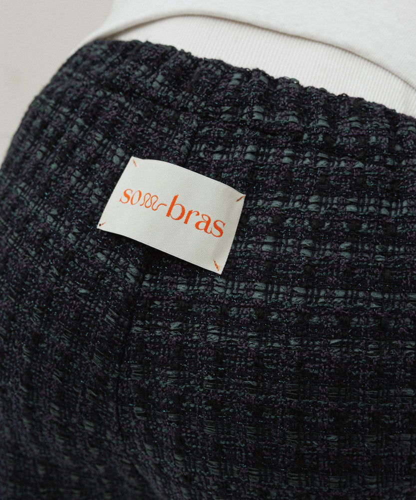 Glitter Tape Wool Tweeded Shorts | Palm Lagoon