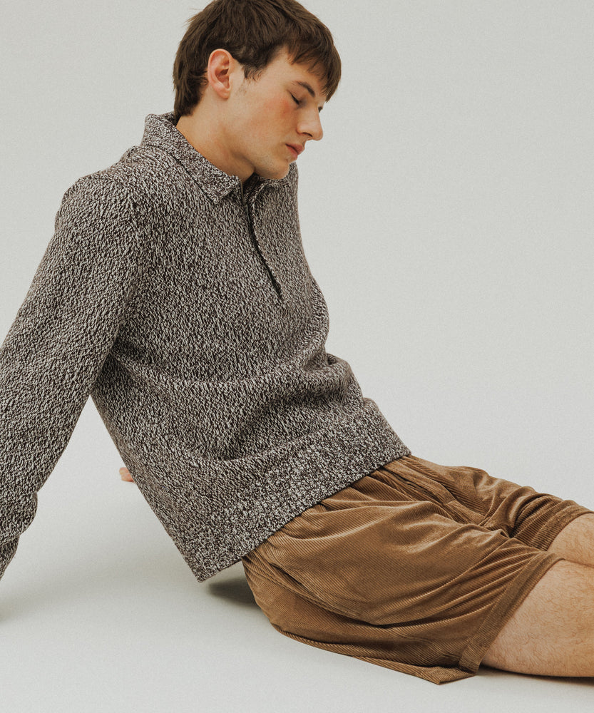 Sheer Velour Shorts | Atlas Sand