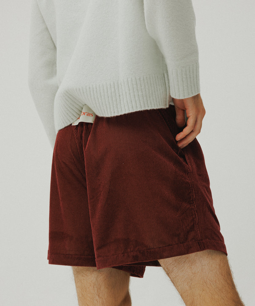 Sheer Velour Shorts | Desert Saffron