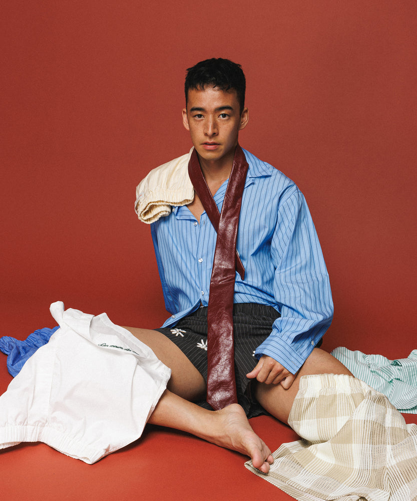 Blue Stripe Long Sleeve Shirt - Santorini