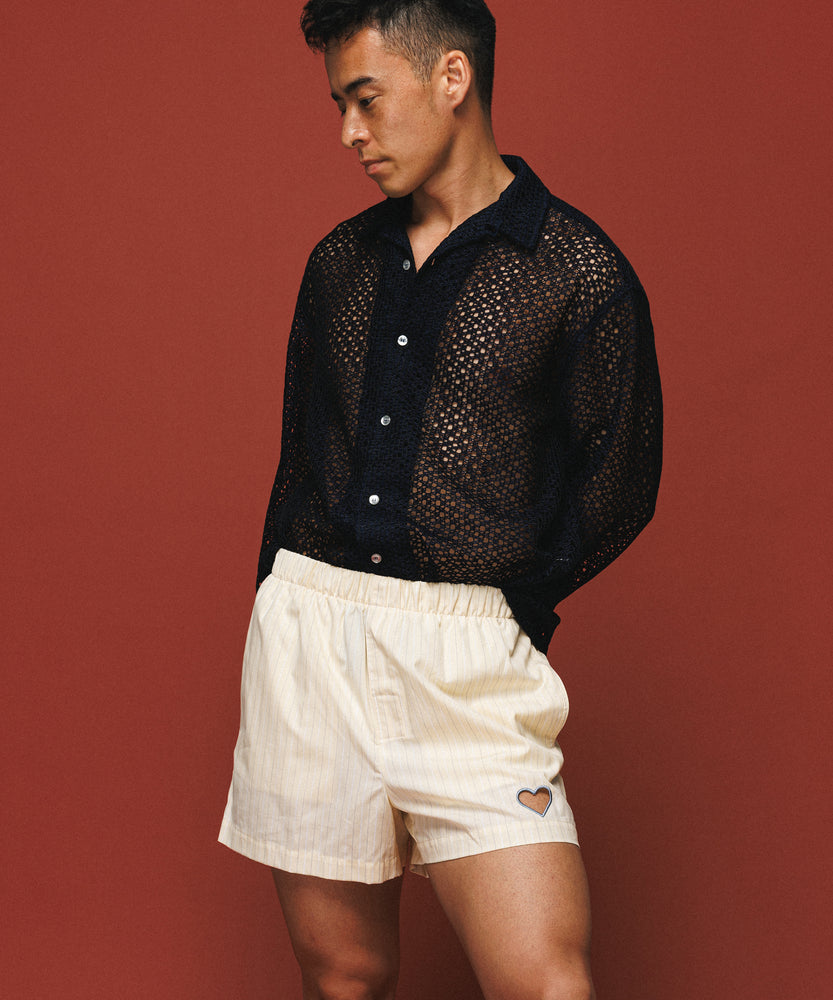 Summer Navy Lace Shirt