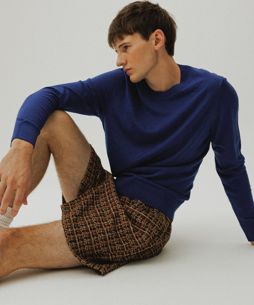 Glitter Tape Wool Tweeded Shorts | Spice Market