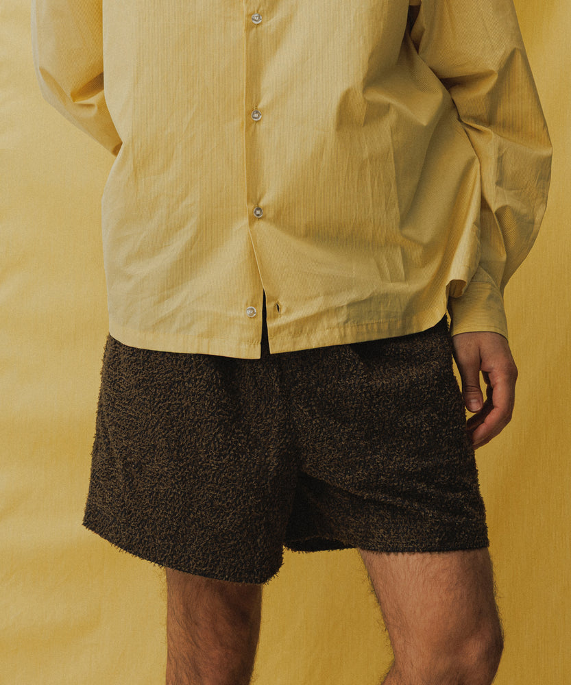 Grass Cotton Jacquard Shorts | Majorelle Midnight