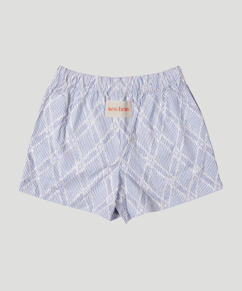 Jacquard Striped Shorts - Mykonos