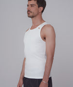 One Point Heart Cotton Rib Tank Top - Salt White – sombras