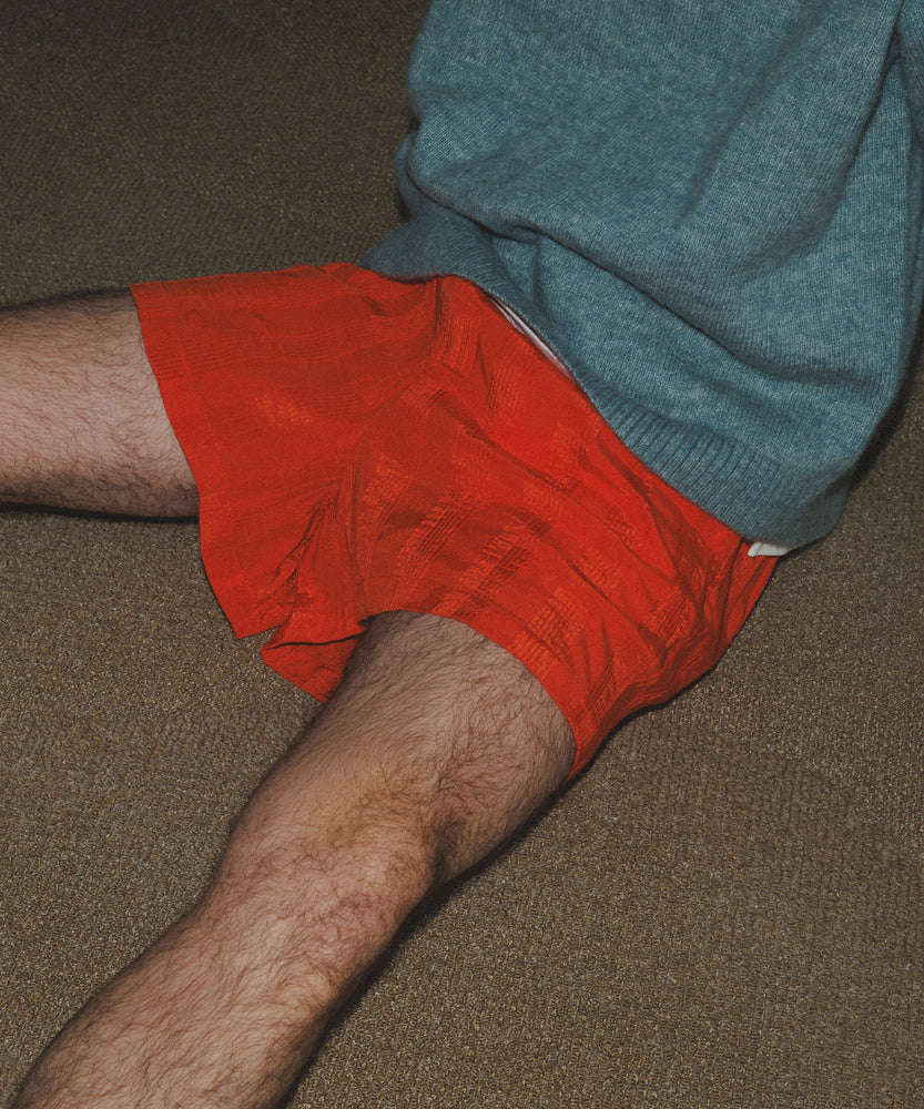 Jacquard Tack Shorts | Red Orange