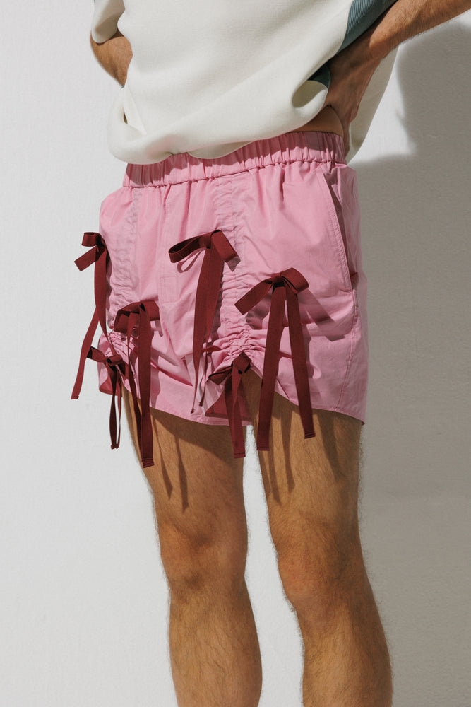 【Pre-order item】Curtain Ribon Shorts - Pink Lake