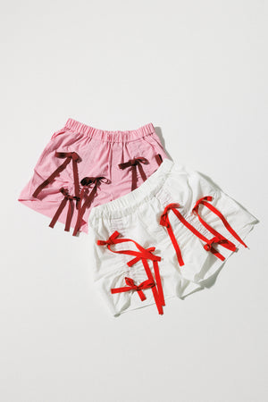 【Pre-order item】Curtain Ribon Shorts - Pink Lake