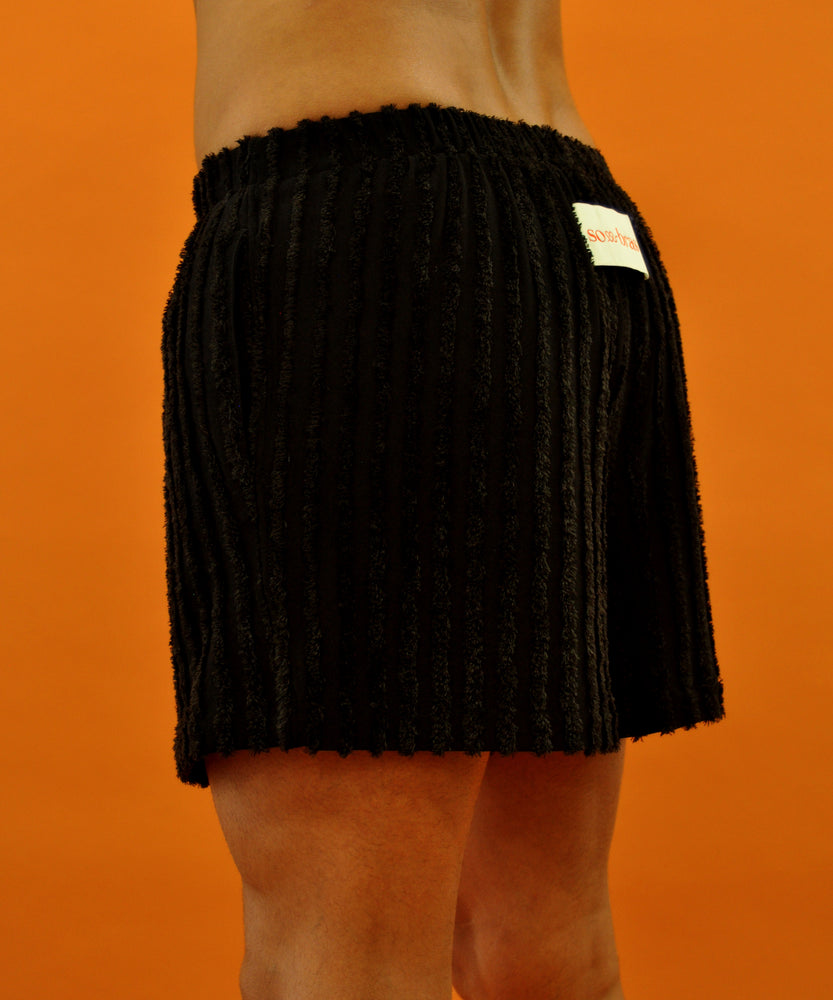 Fringe Towel Shorts - ONYX