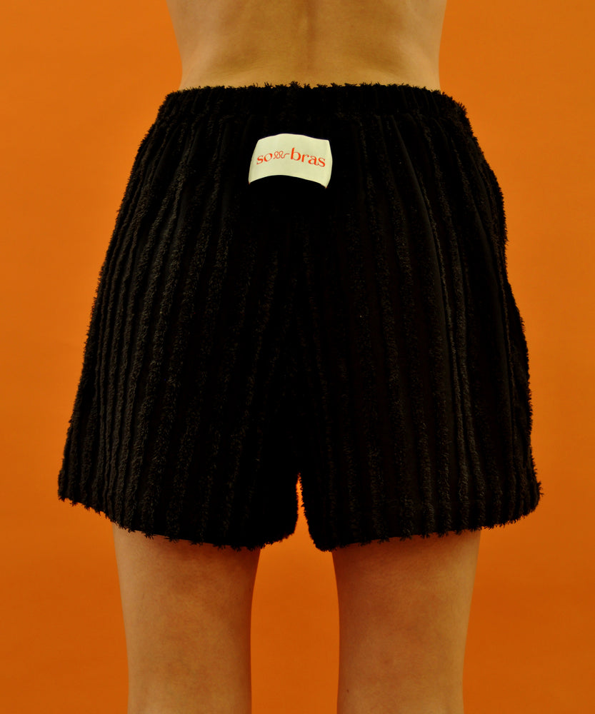 Fringe Towel Shorts - ONYX