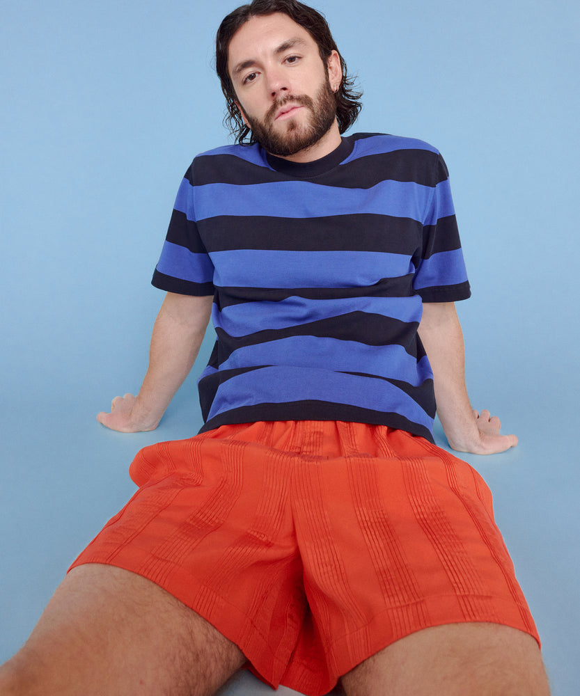 Jacquard Tack Shorts | Red Orange