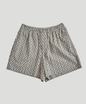 Cotton Embroidered Boxer Shorts - Rosemary Gray