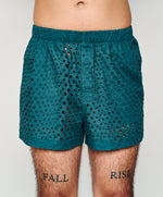 Boxer Lace Shorts - Mediterranean Green
