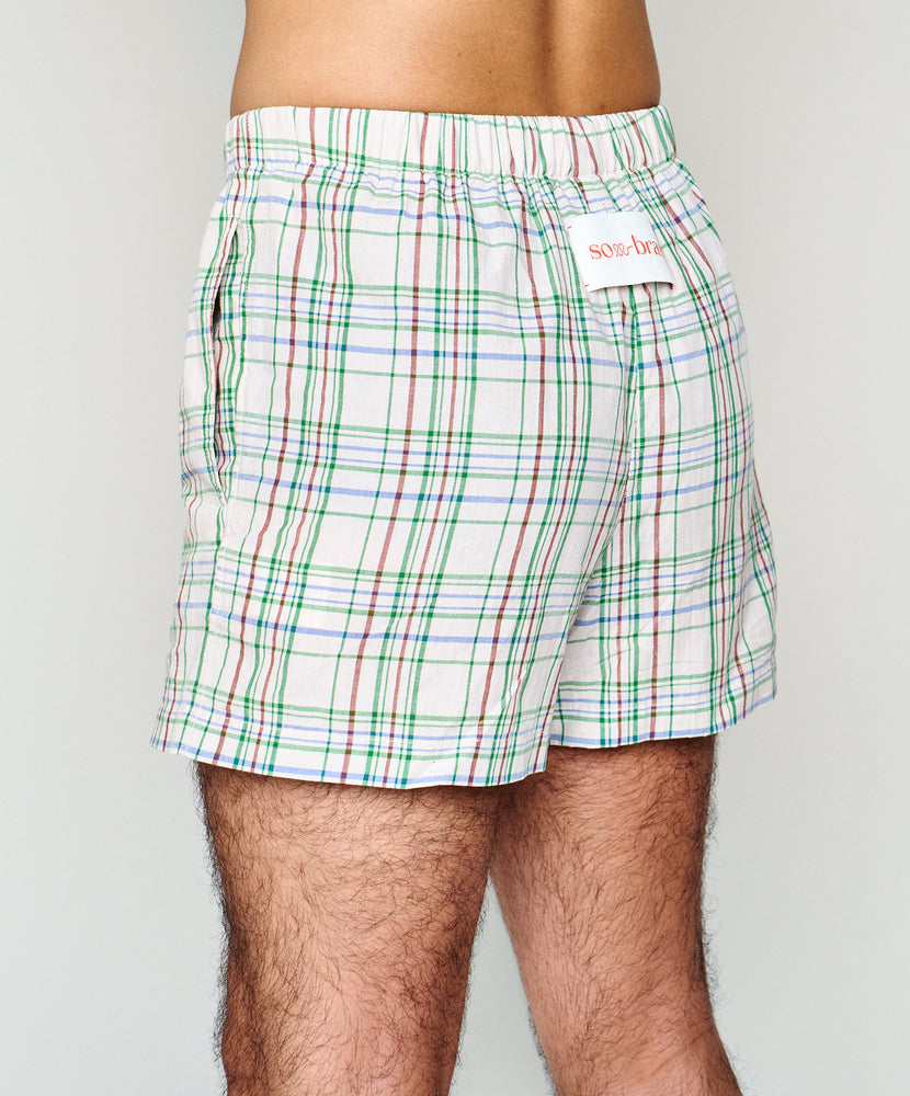Cotton Boxer Shorts - Ostuni Check