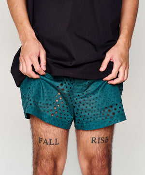 
            
                Load image into Gallery viewer, Boxer Lace Shorts - Mediterranean Green
            
        