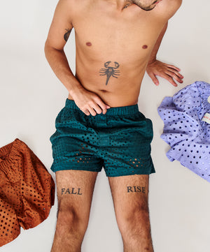 
            
                Load image into Gallery viewer, Boxer Lace Shorts - Marrakech
            
        