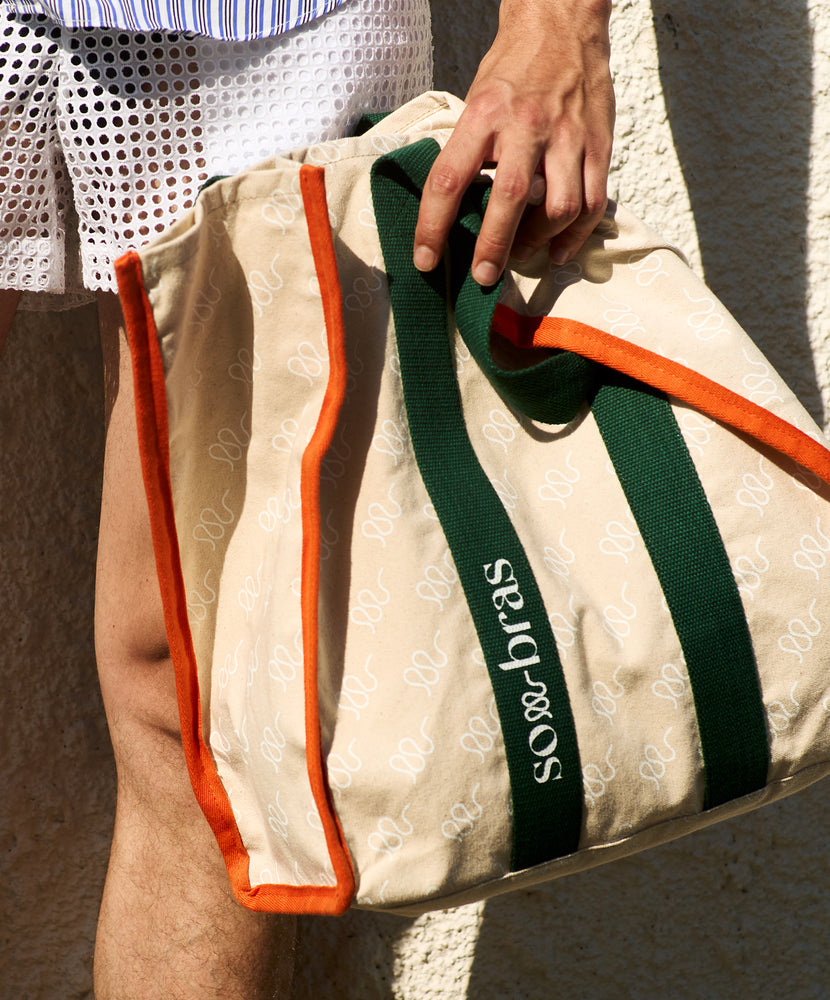 Original logo pattern market bag - Indian Cotton