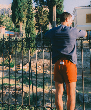 Silk-like Boxer Shorts - Orange Dust