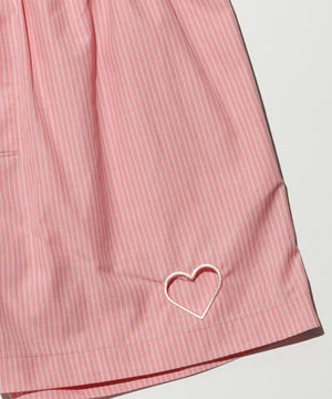 One Point Heart Lace Shorts - Tomate Vivo